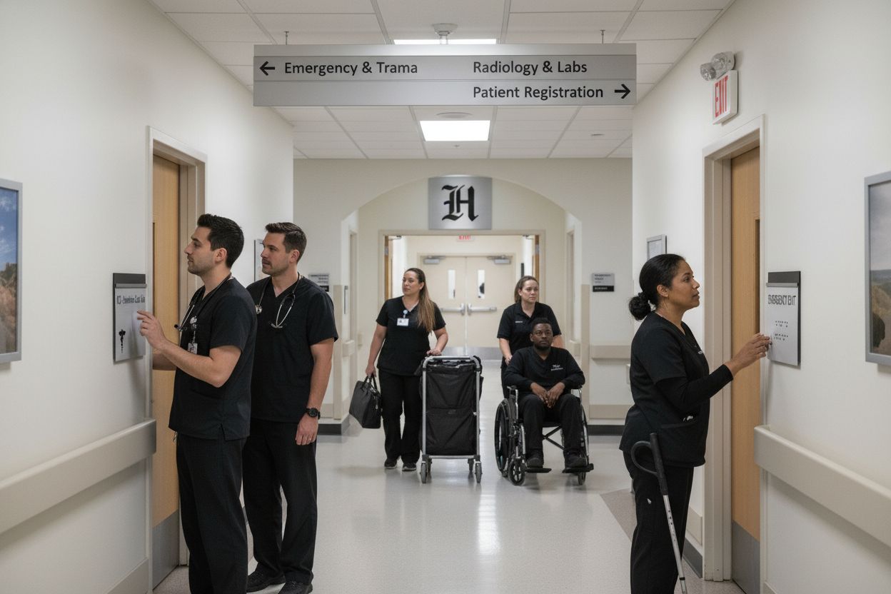 hospital interior signs