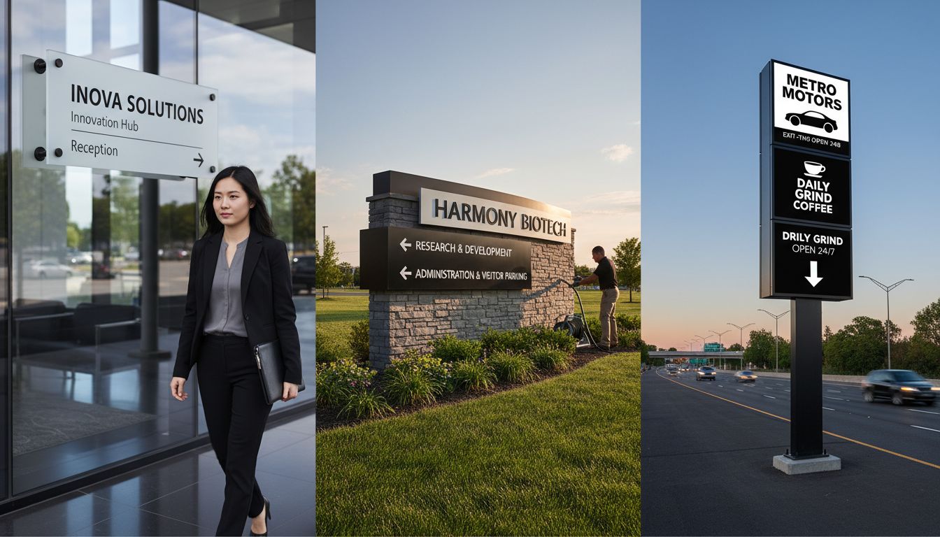 variety business signs