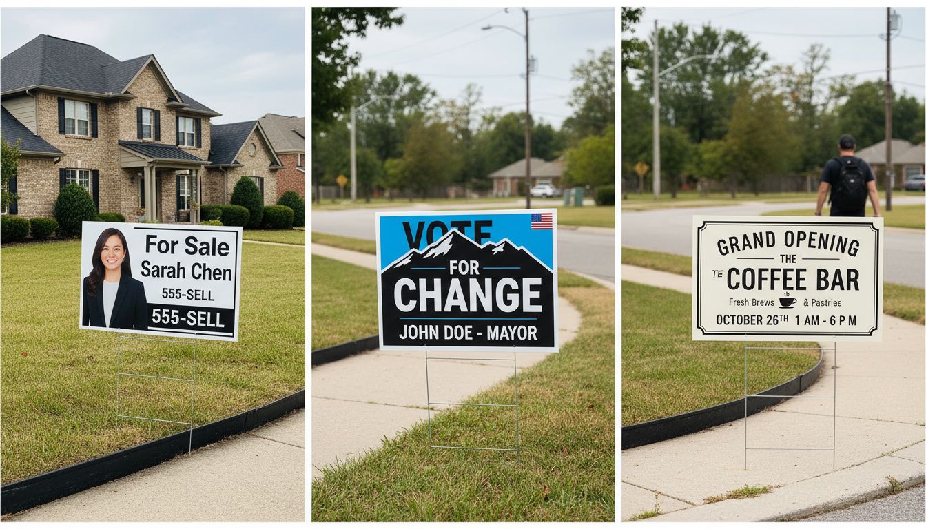 types of yard signs