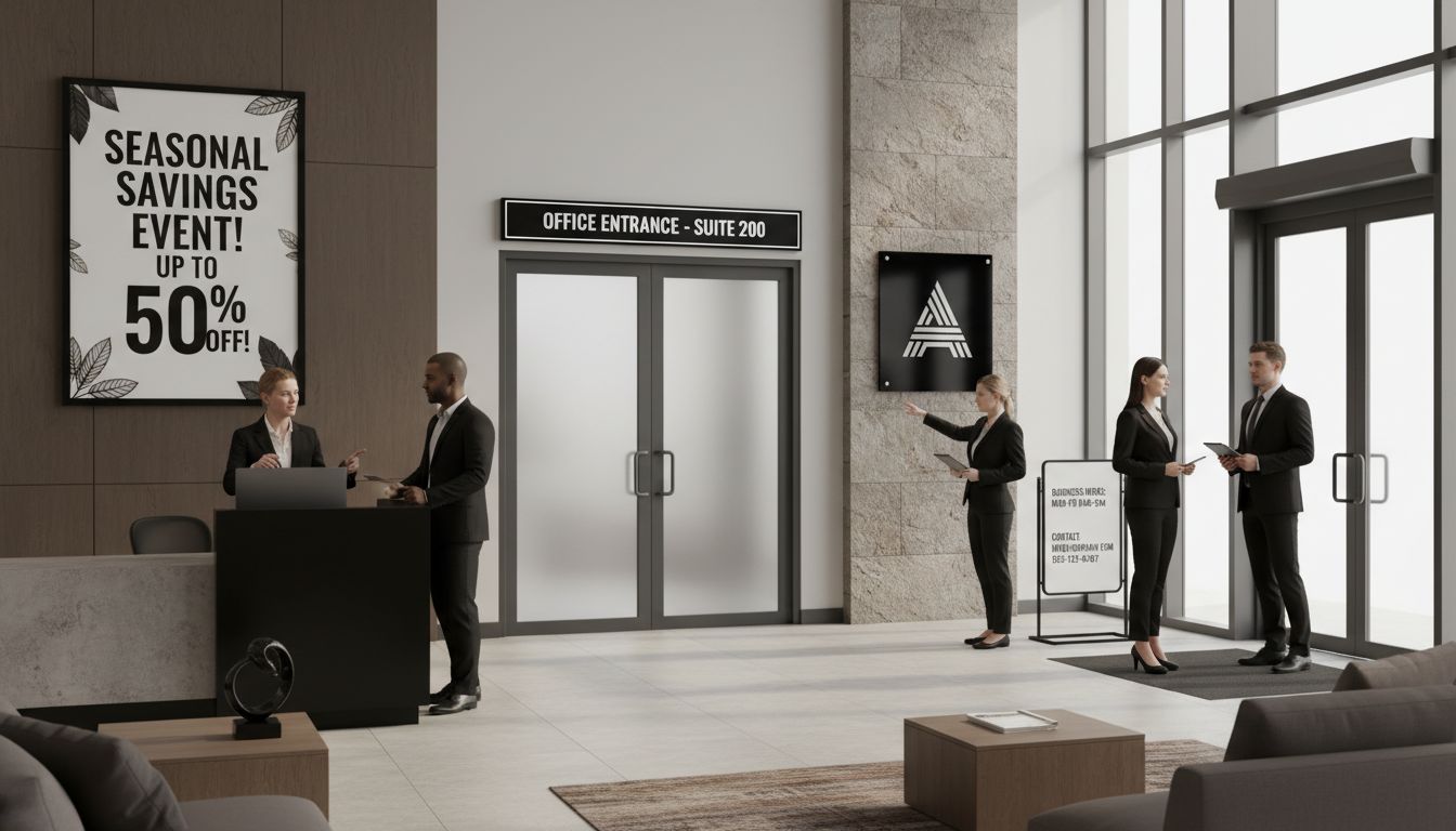 office business signage types