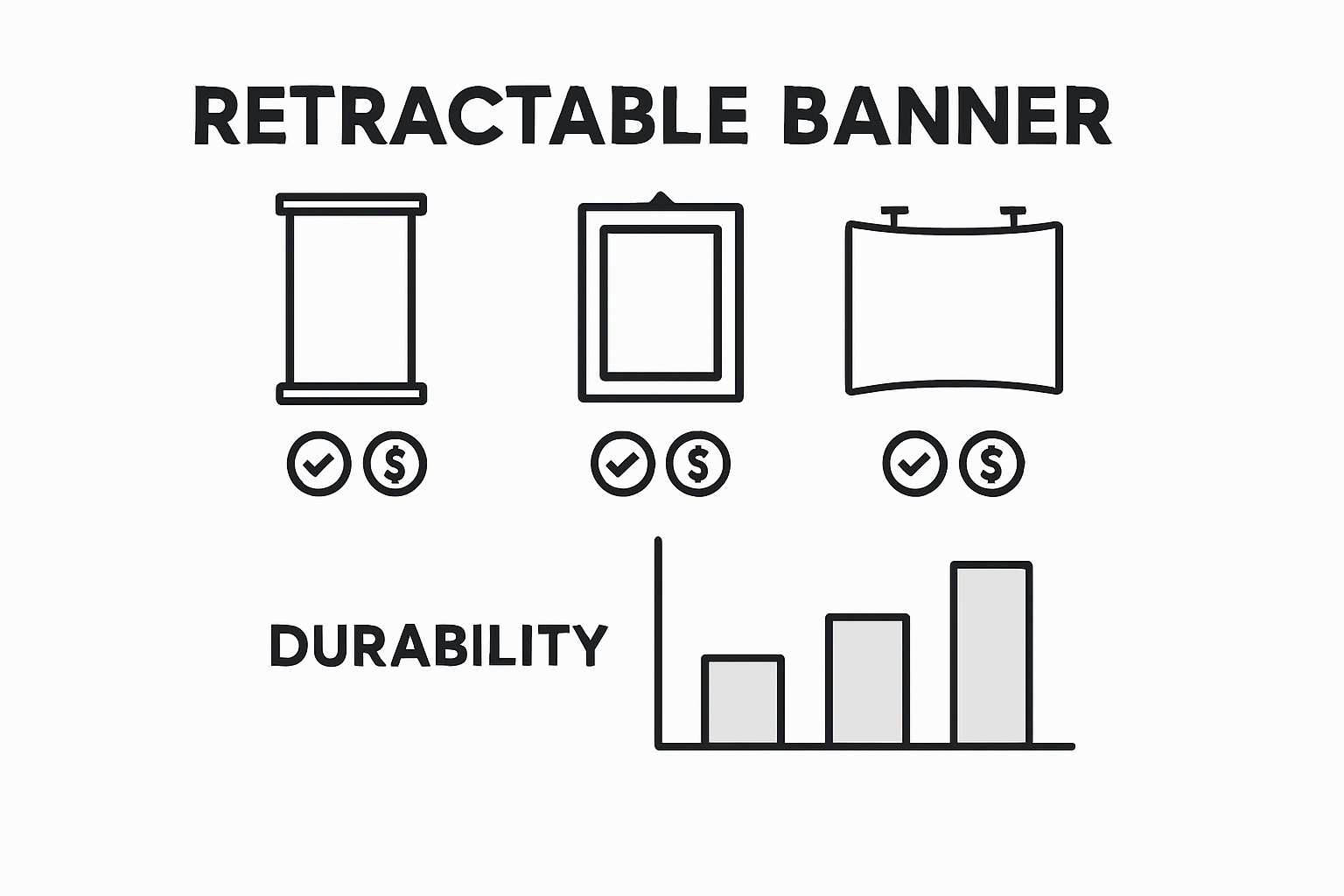 Infographic comparing banner types and costs