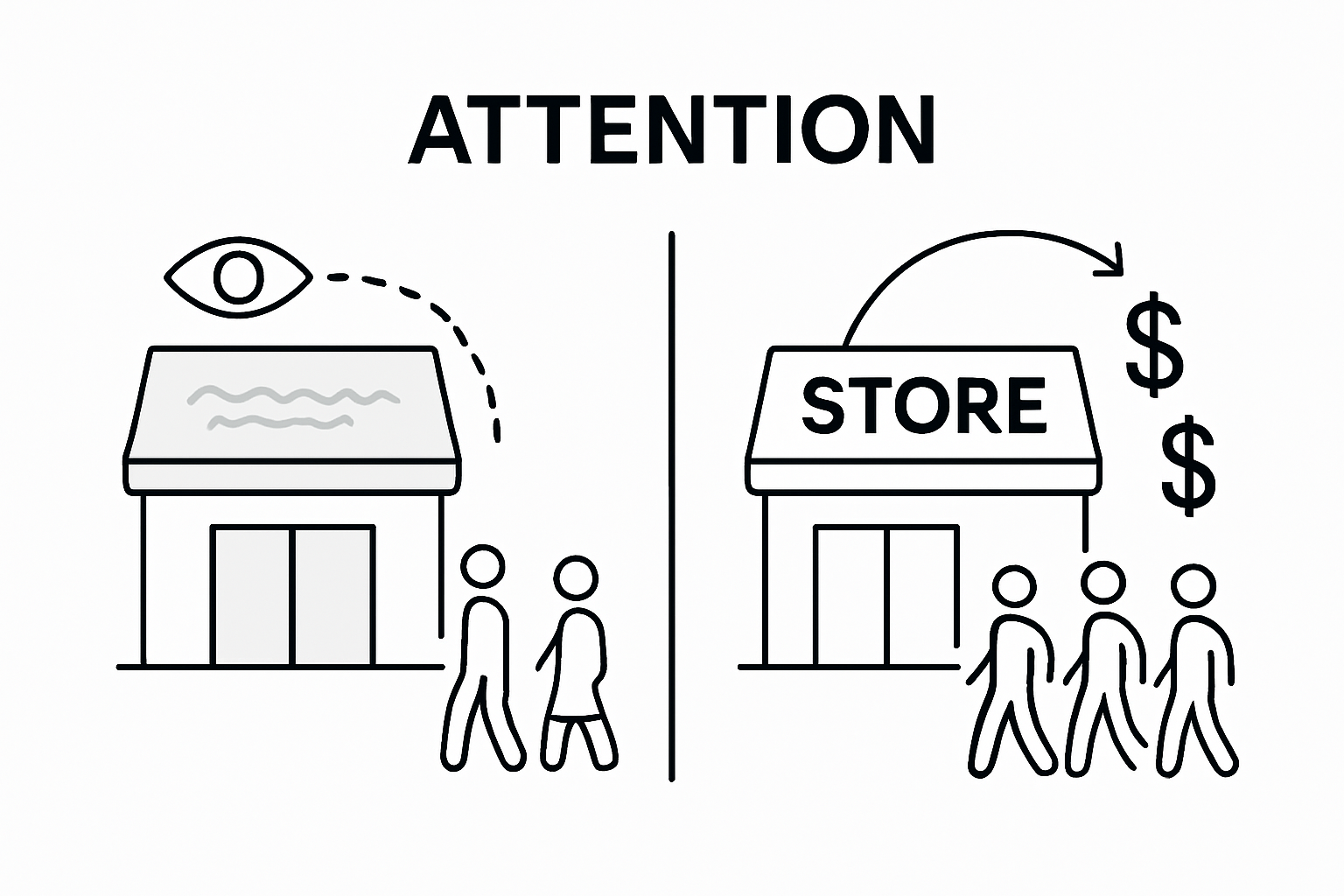 Infographic comparing effective and poor signage