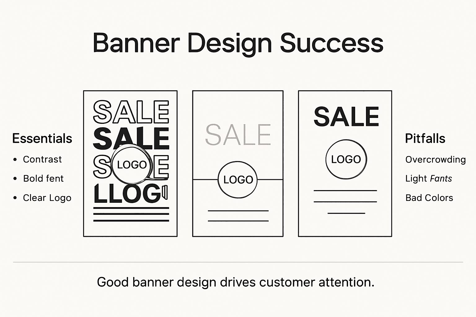 Infographic showing impactful custom banner design