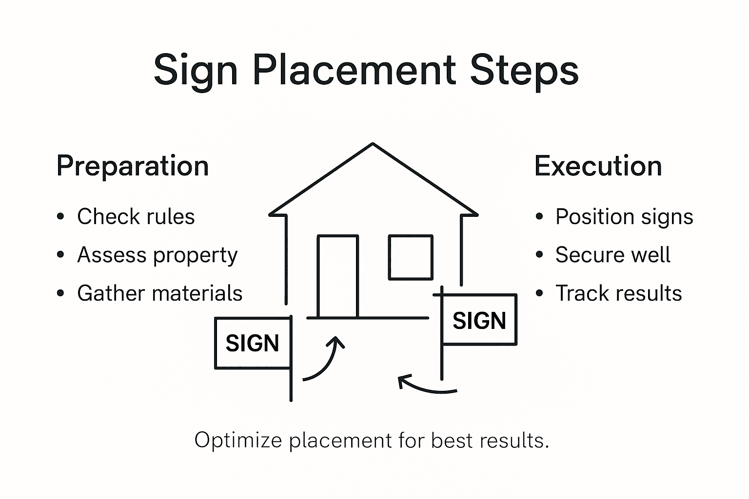 Infographic showing sign placement process overview