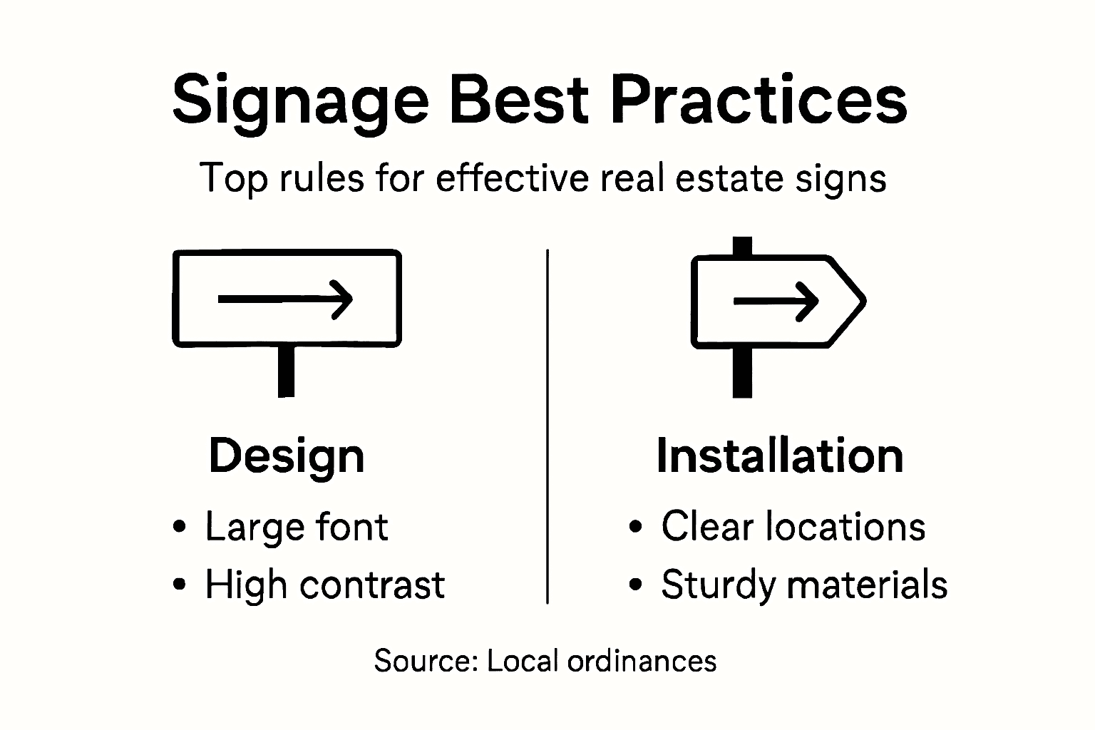 Infographic best practices real estate signage