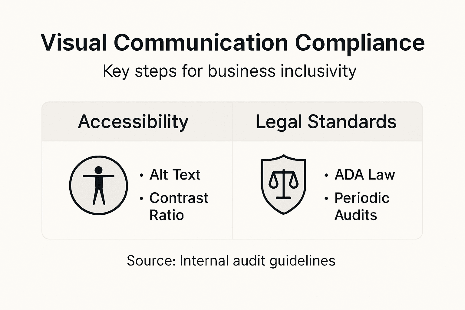 Infographic compliance overview for visual communication