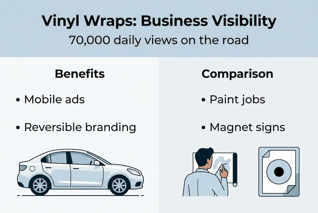Infographic showing vinyl wrap daily exposure