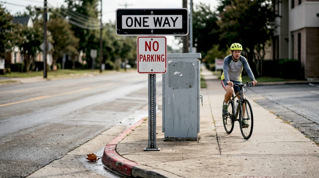 Regulatory signs showing shape and color details