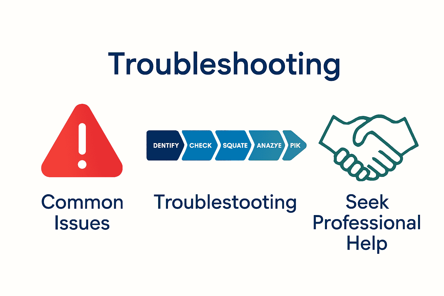 Infographic showing WordPress troubleshooting steps and when to seek expert support