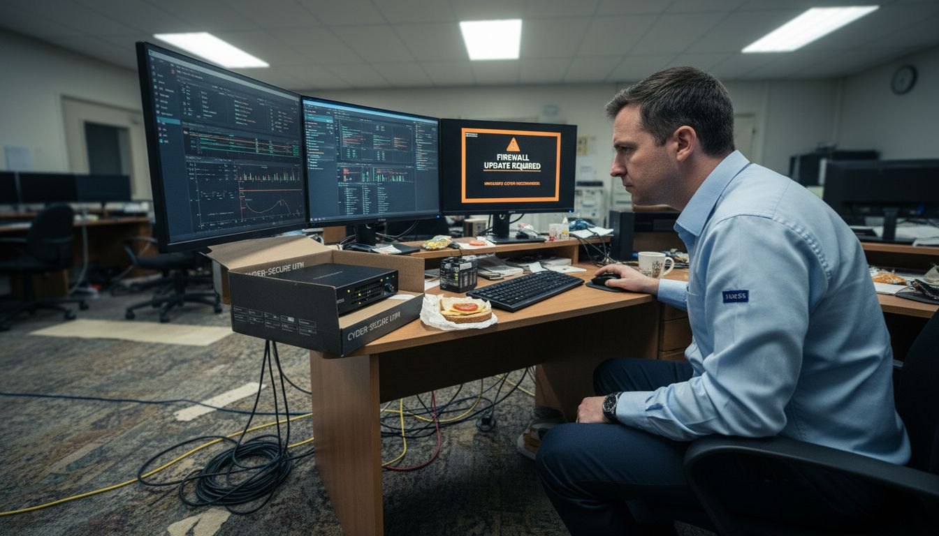 Security analyst checks website vulnerability alerts