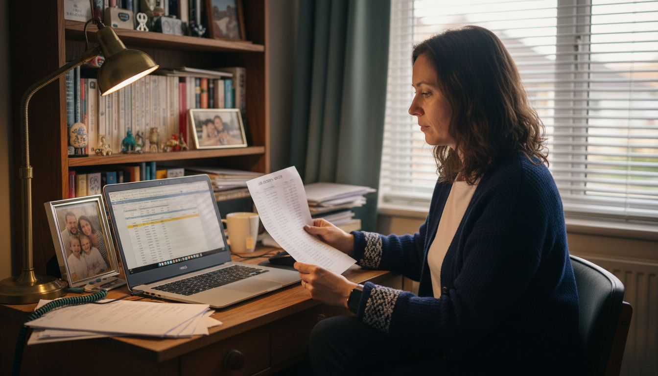 Home office user reviewing permissions list