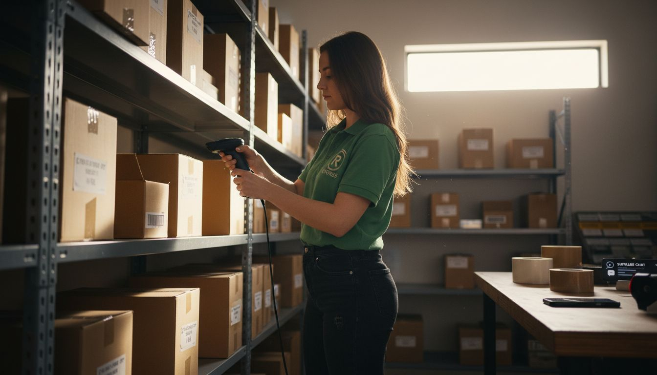 Worker automating inventory management tasks