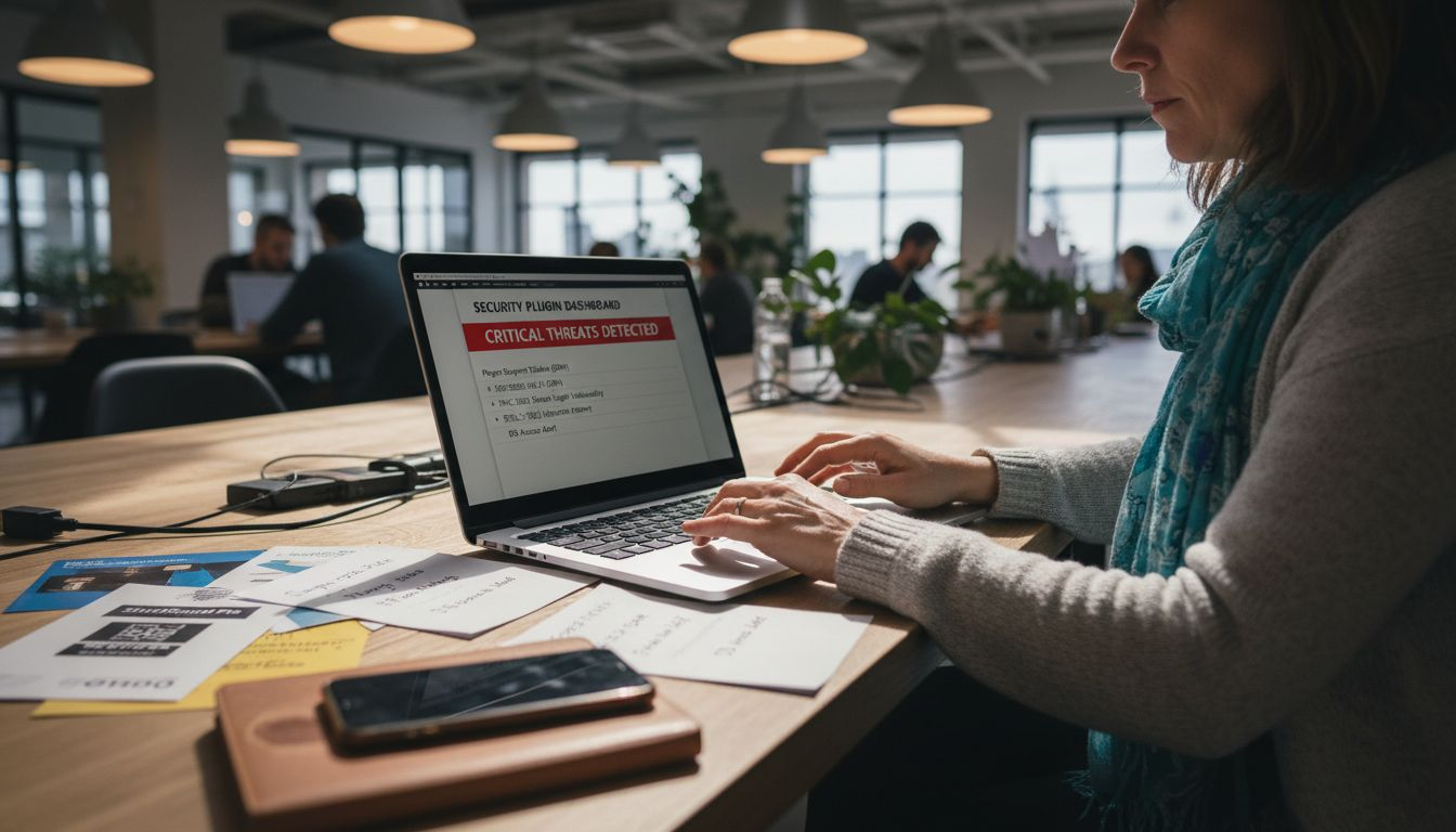 Consultant reviewing security and performance plugins