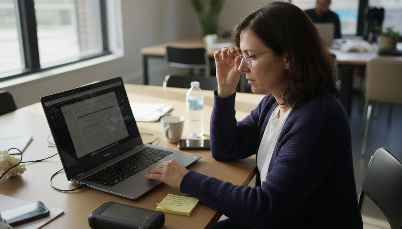 Web admin scans WordPress with troubleshooting notes