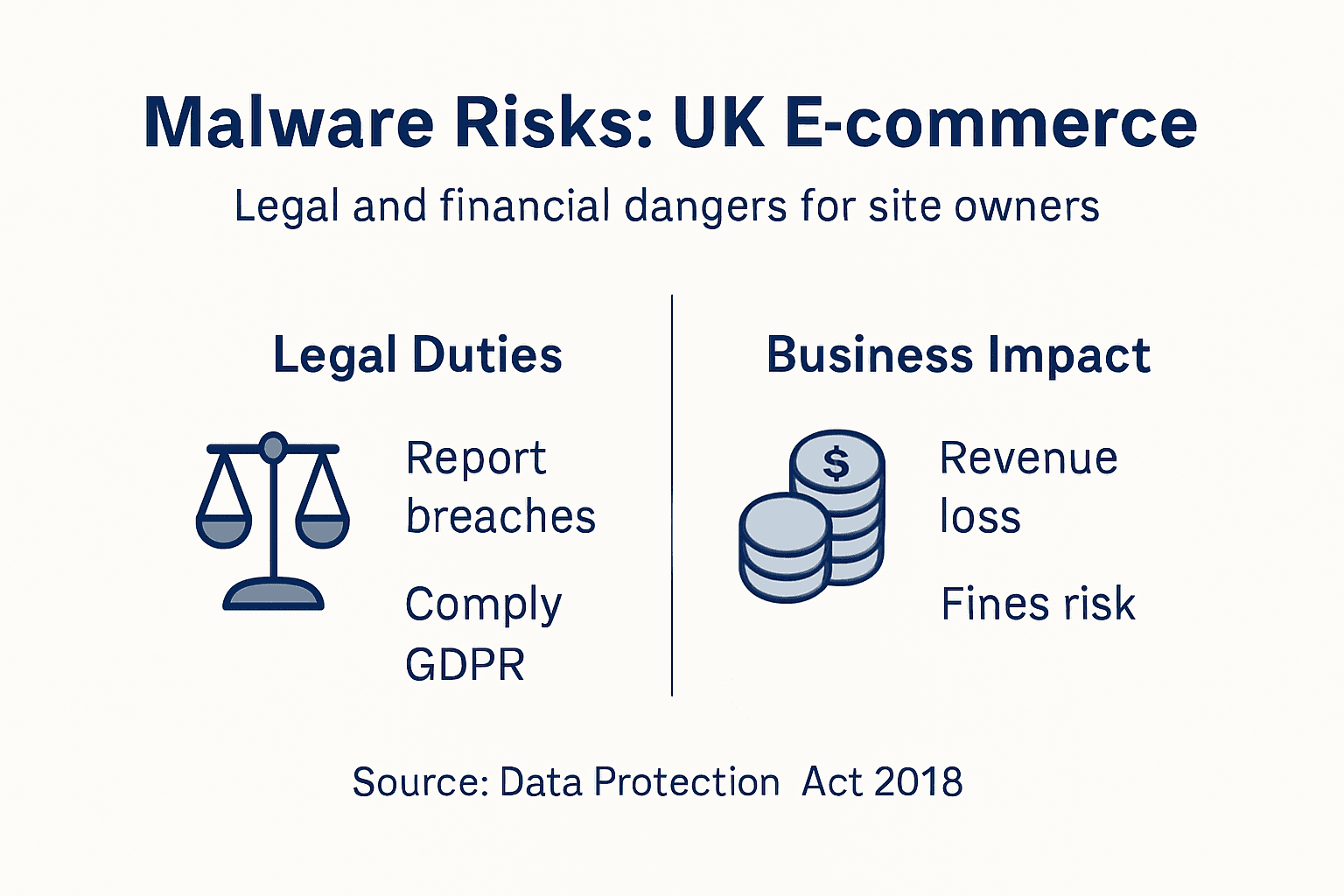 Infographic on malware legal and business risks