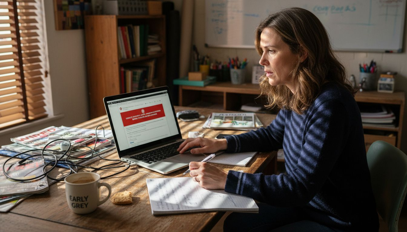 Business owner checking WordPress risk alerts