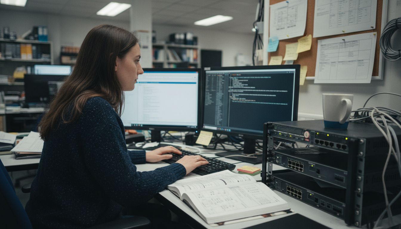 Engineer updating CDN server configurations