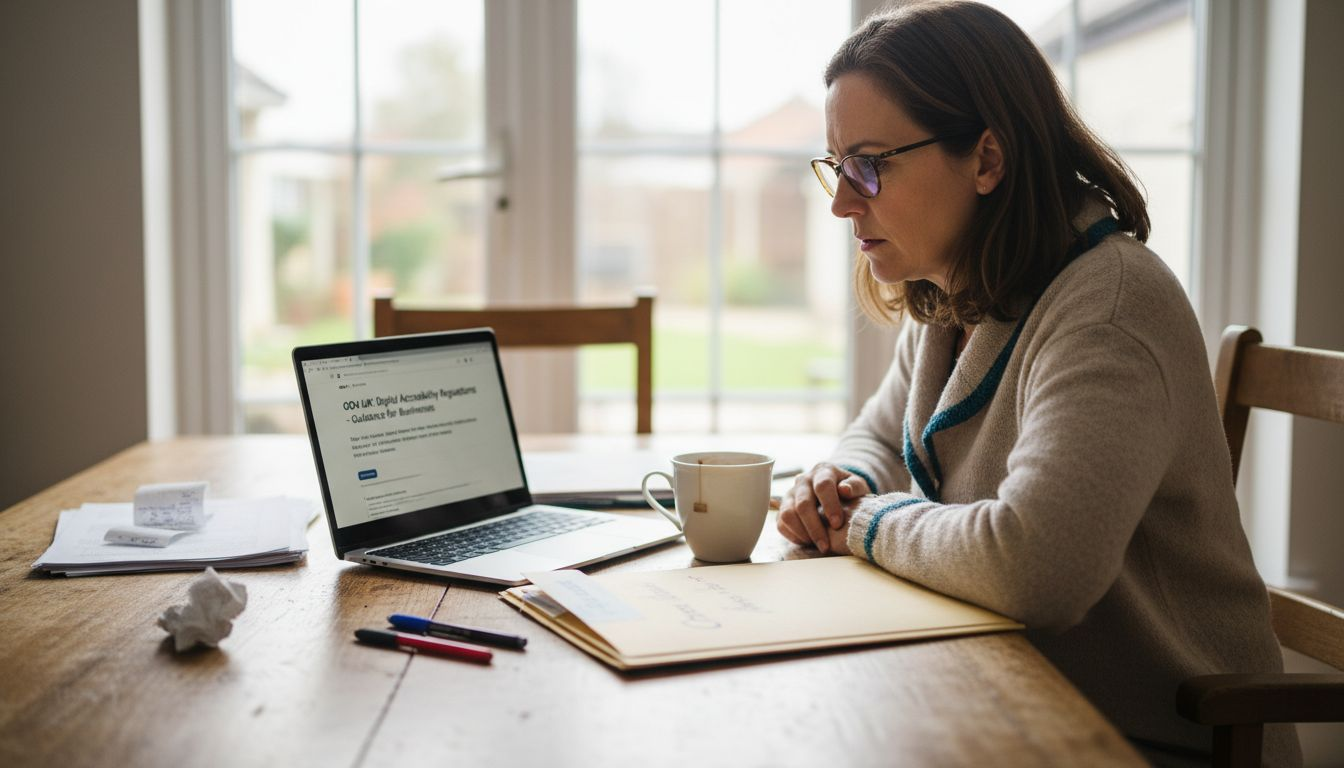 Business owner checking UK website accessibility law