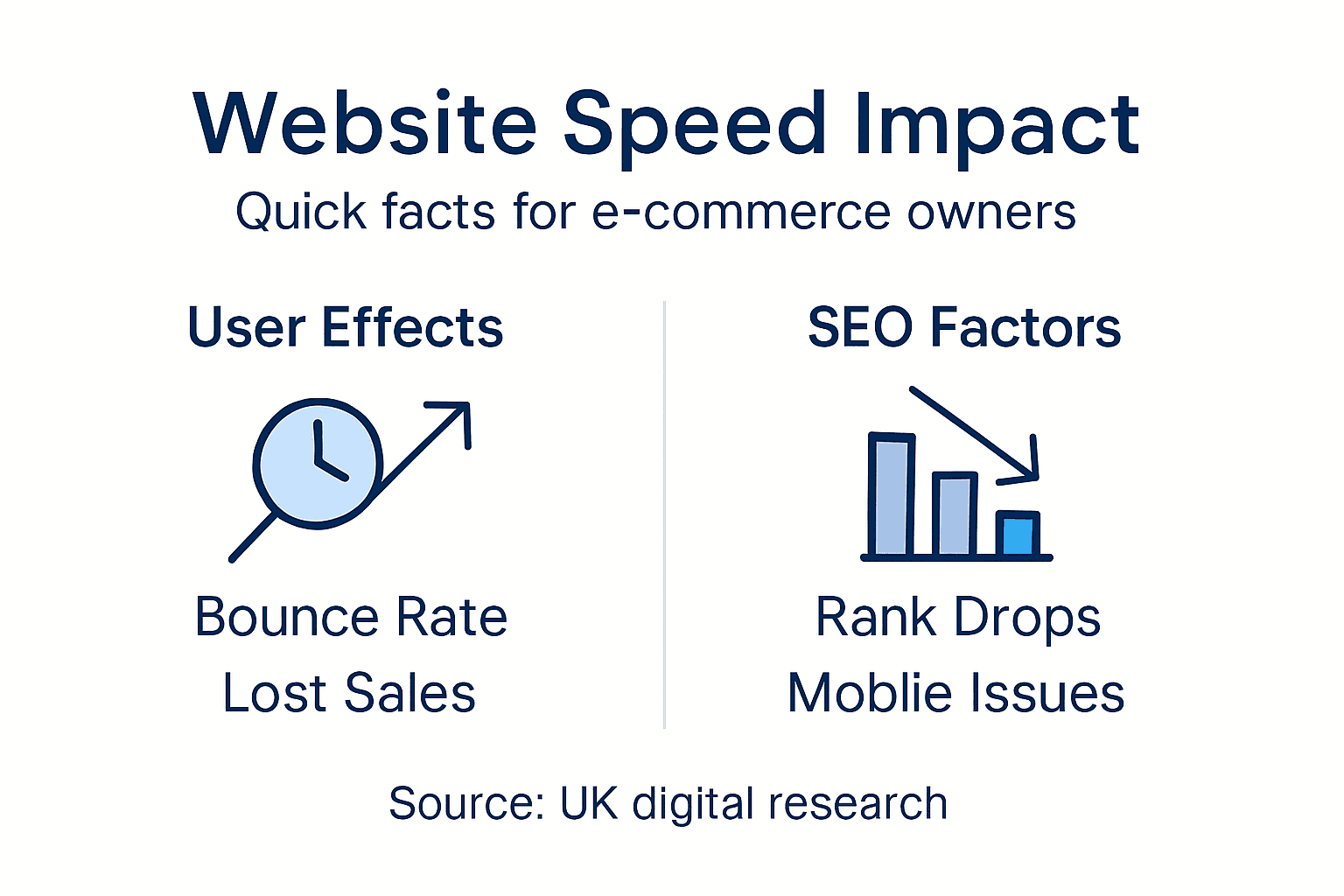 Infographic on website speed and e-commerce