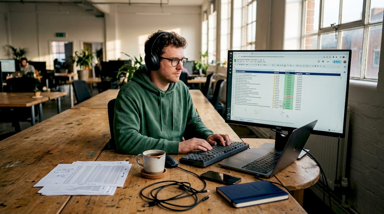 Developer checks WordPress update maintenance tasks