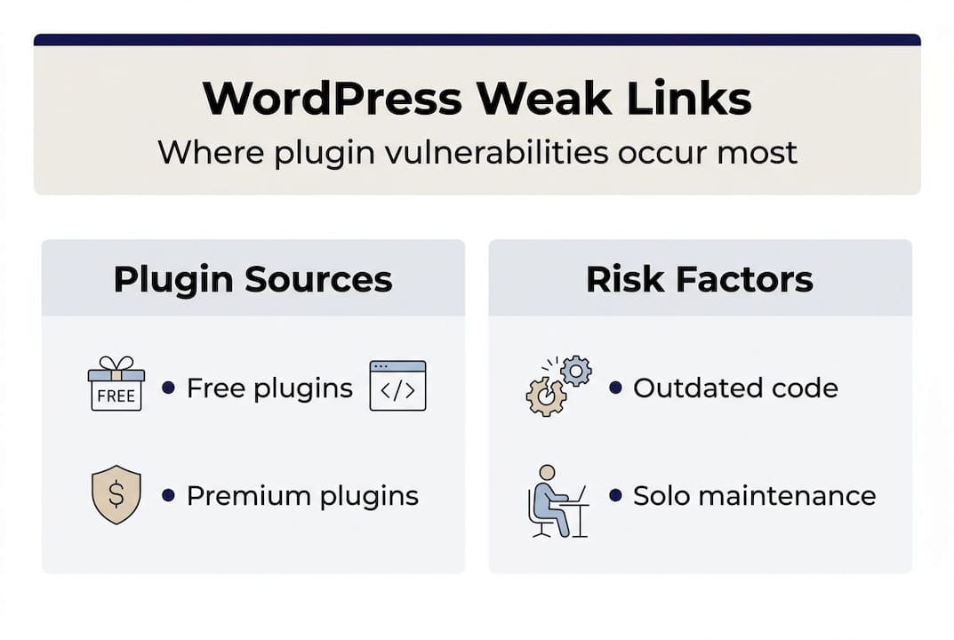 Infographic about plugin vulnerabilities in WordPress
