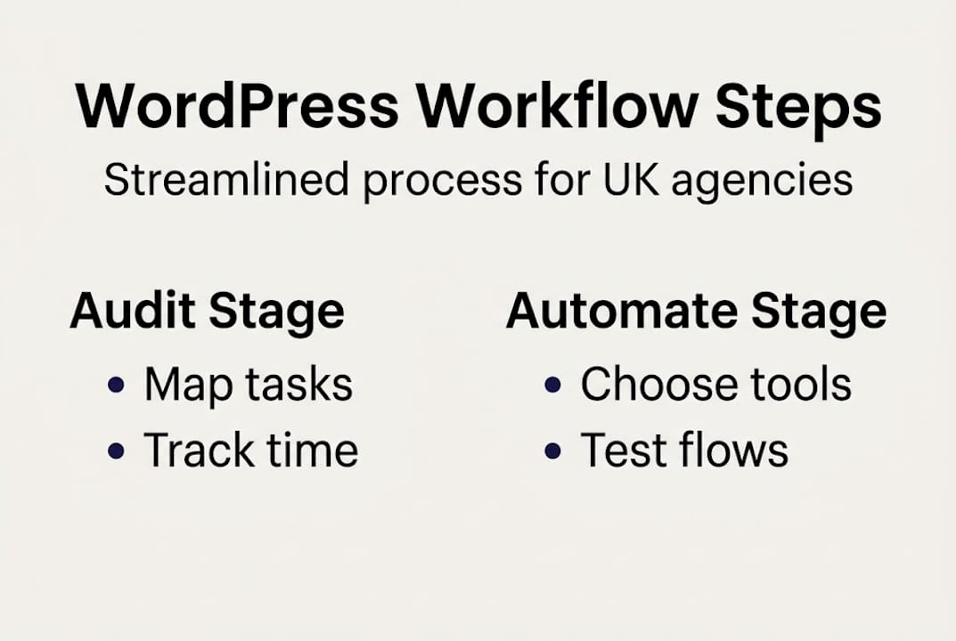 Infographic of WordPress workflow steps