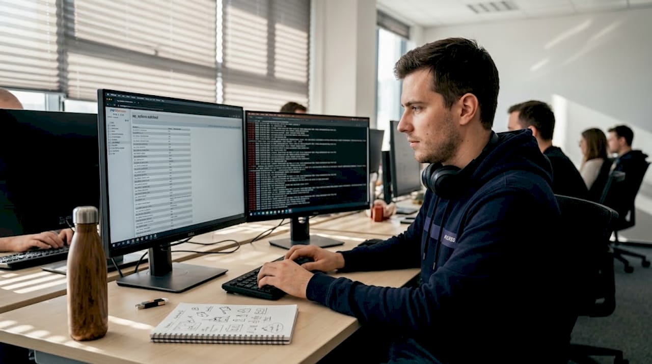 Developer checking WordPress autoload table entries