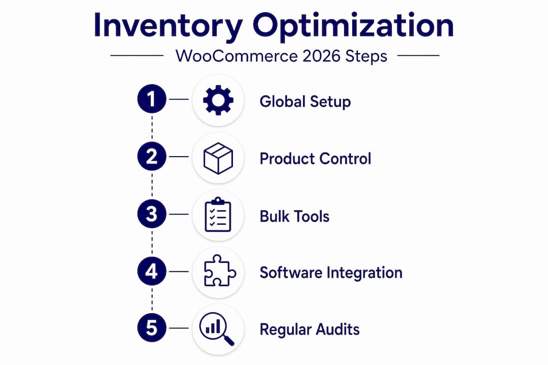 Infographic on WooCommerce inventory optimization steps