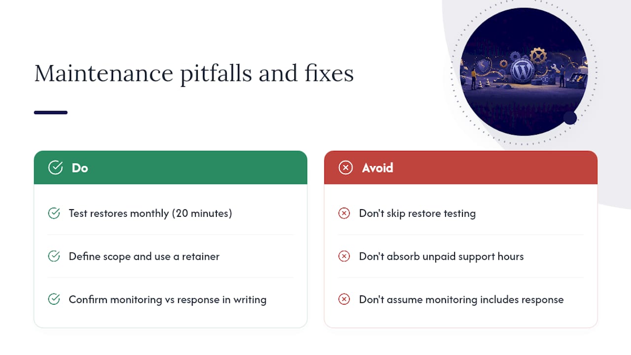 What senior agency leaders often get wrong about maintenance — overview diagram