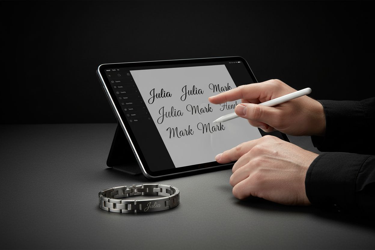 schmuck gravur vorschau digital