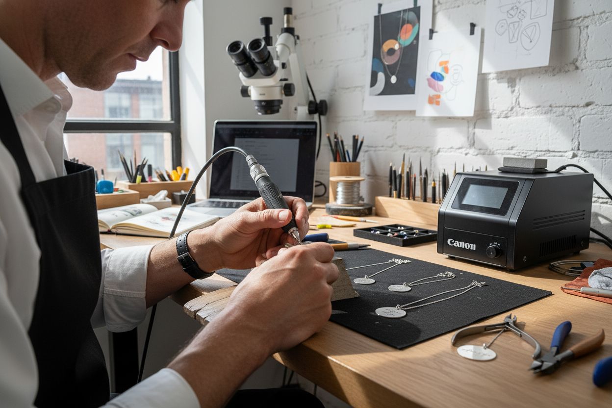 professionelle schmuck gravur werkstatt