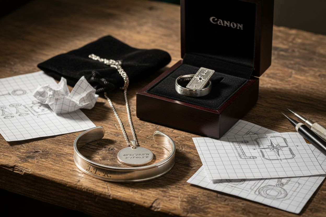 individualisierter Schmuck Gravur