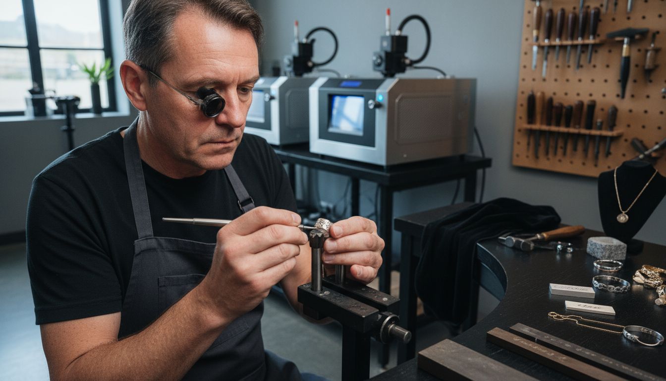 Schmuckgravur Atelier Szene