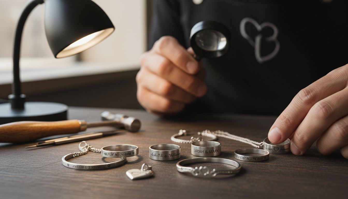 individuell gravierte Schmuckstücke