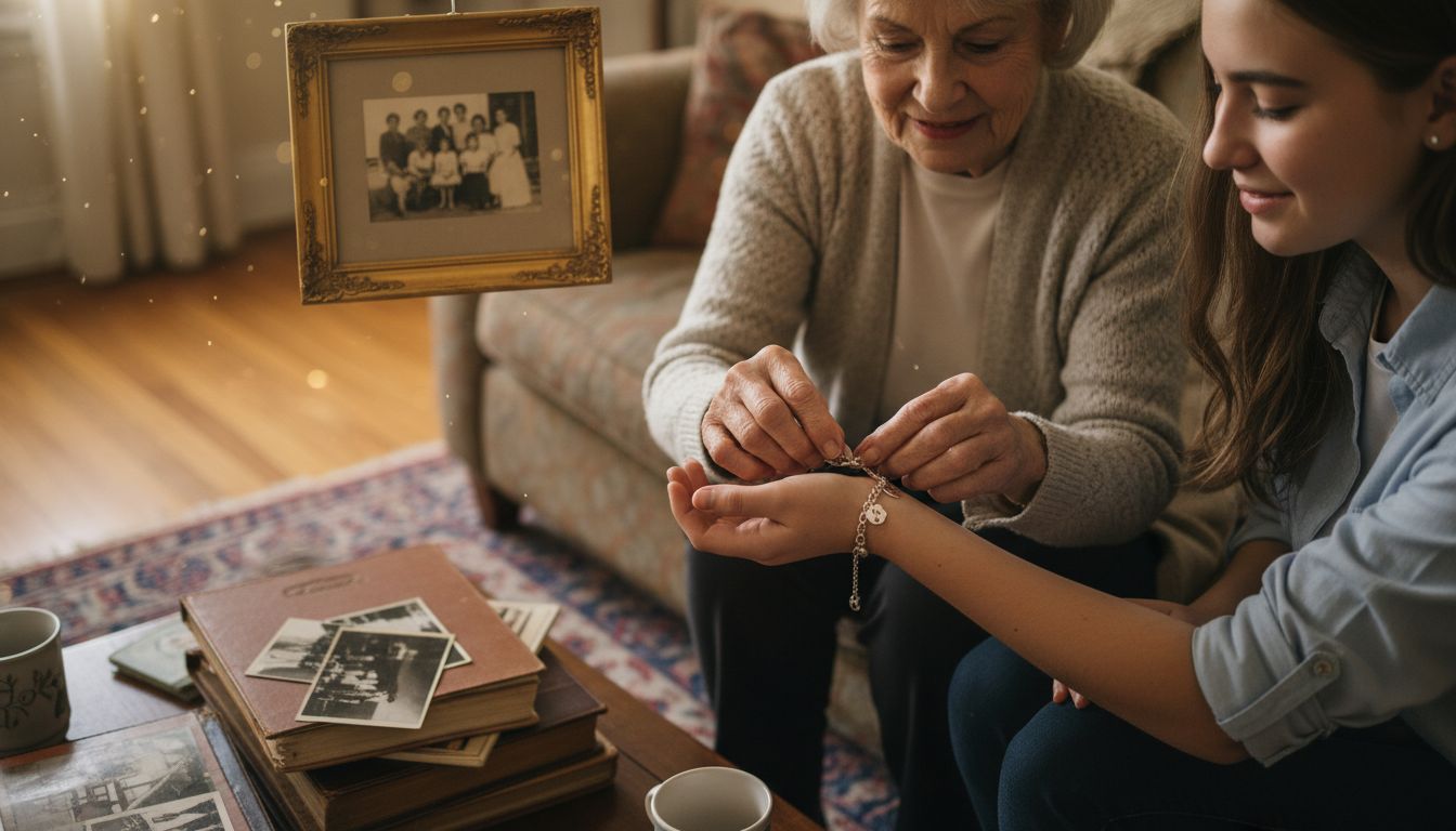Hand fastening silver bracelet family tradition