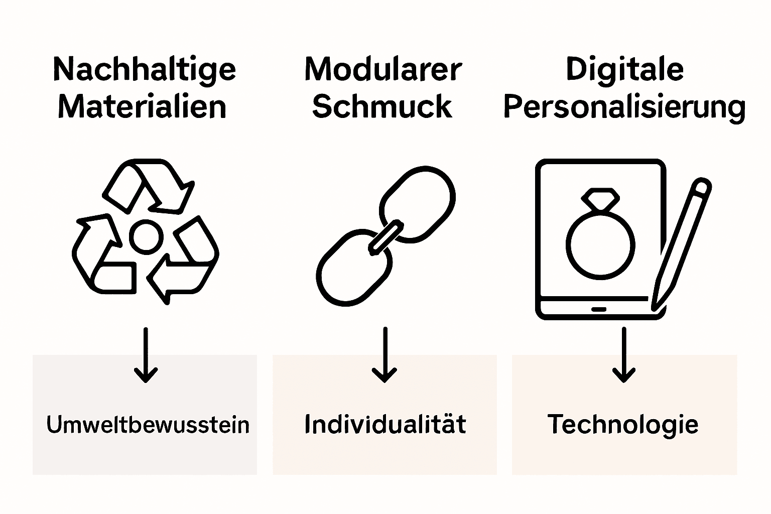 Infografik: Die wichtigsten Schmucktrends 2025 auf einen Blick
