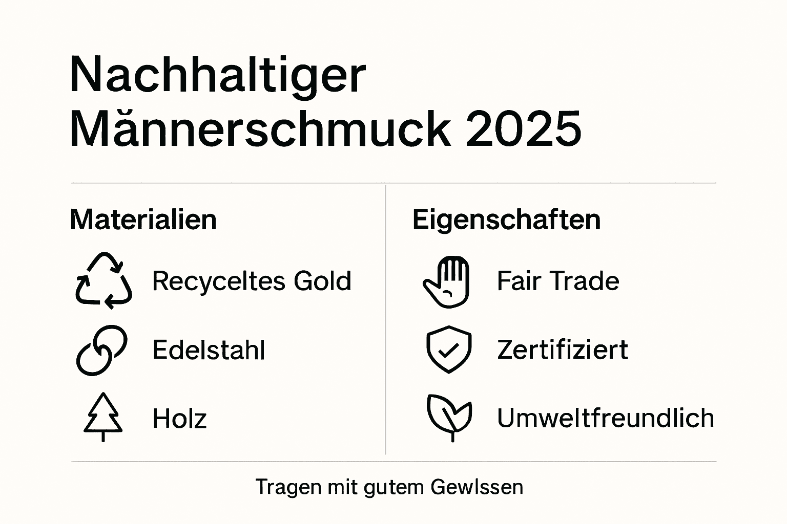 Infografik: Aktuelle Nachhaltigkeitstrends bei Herrenschmuck
