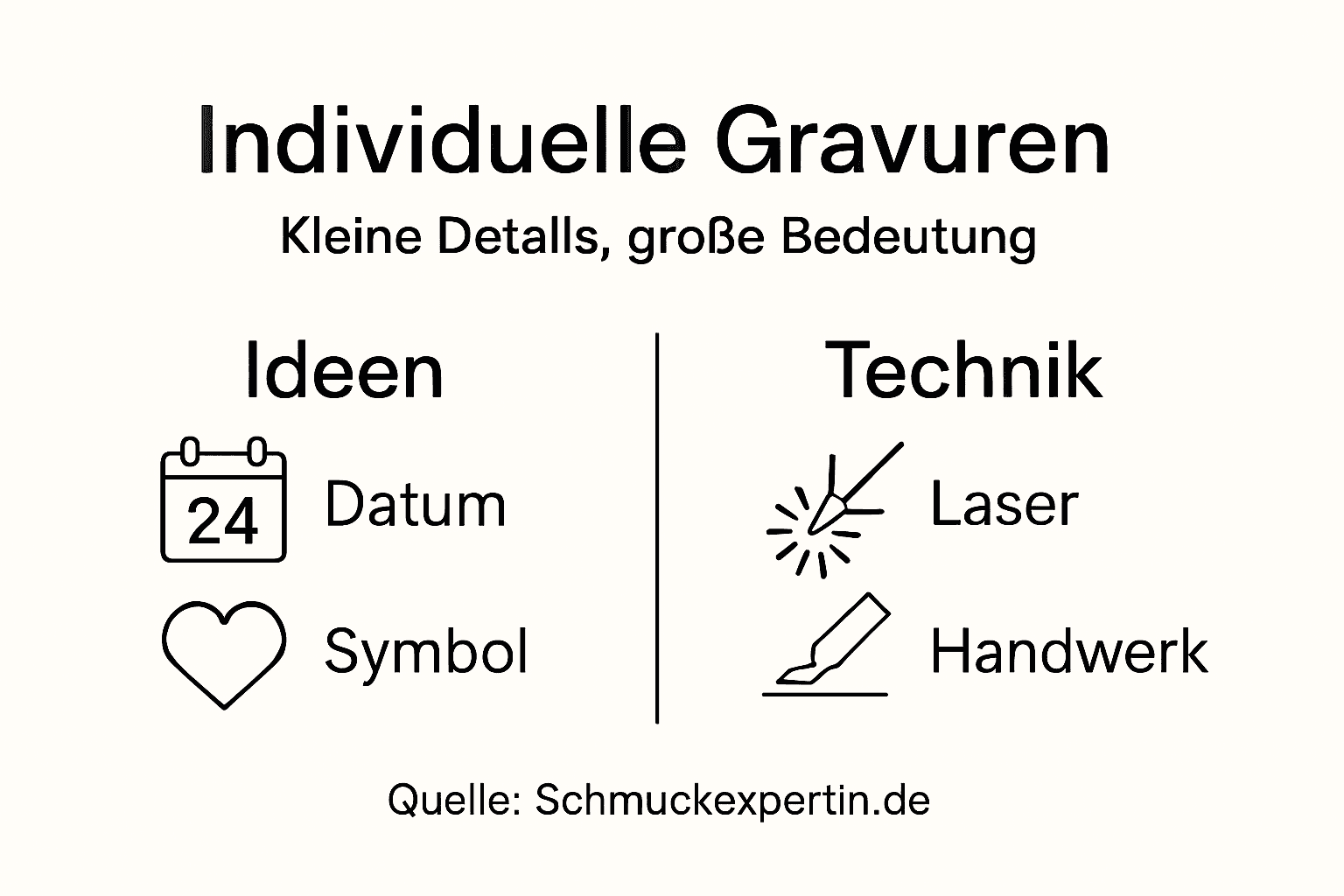 Übersicht: Schmuckgravuren und individuelle Gestaltungsmöglichkeiten
