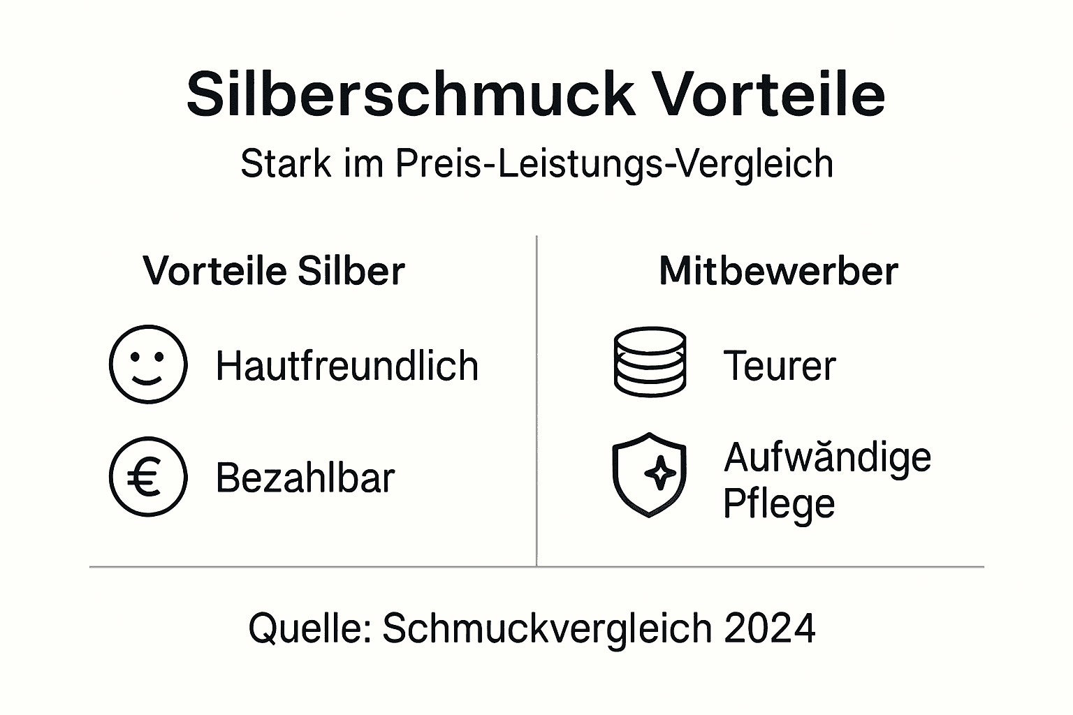 Infografik: Die Vorteile von Silberschmuck im Überblick