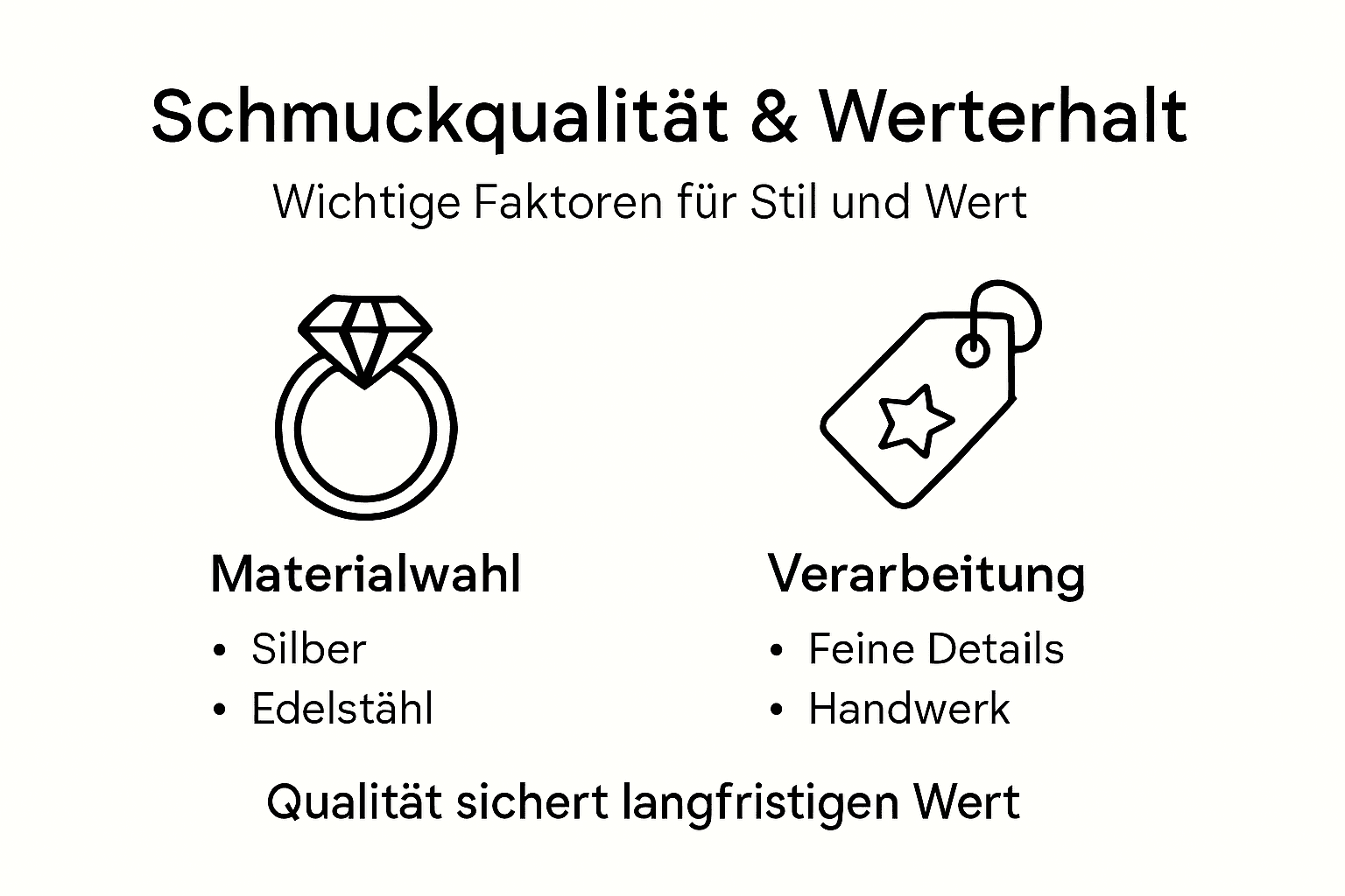Infografik: Worauf es bei Qualität und Wert von Schmuck wirklich ankommt