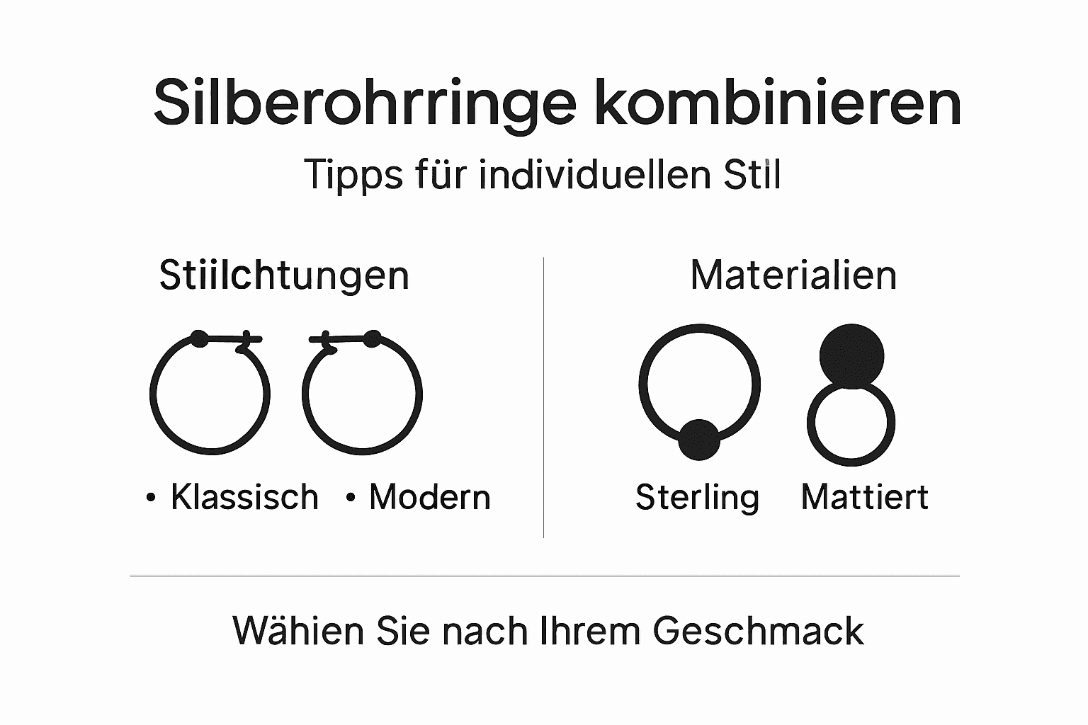 Tipps: So kombinierst du Silberohrringe richtig – Die Infografik für deinen Look