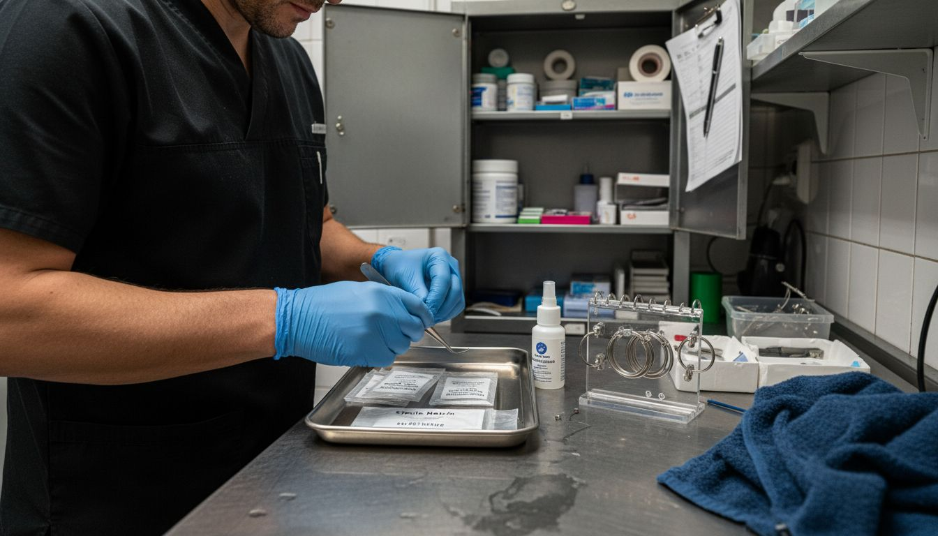 piercingschmuck einsetzen workflow