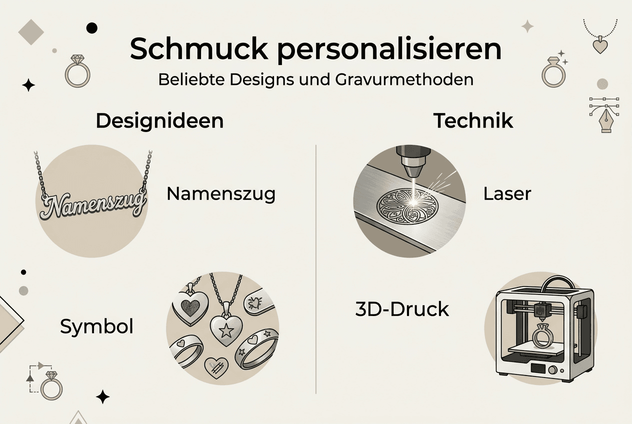 Infografik: So wird dein Schmuck zum Unikat – kreative Wege zur Personalisierung