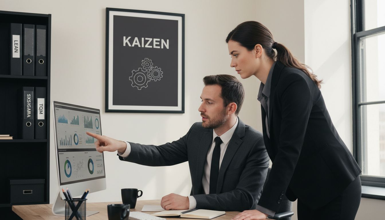 Operational excellence discussion in modern office