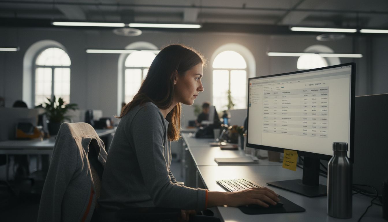 Employee checking authentication activity screen