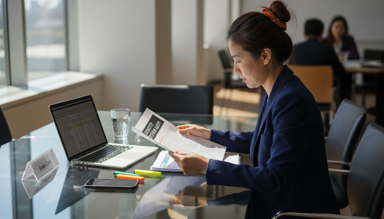 How to Implement SSO Securely for Your Organization 1 Manager reviewing identity system documents