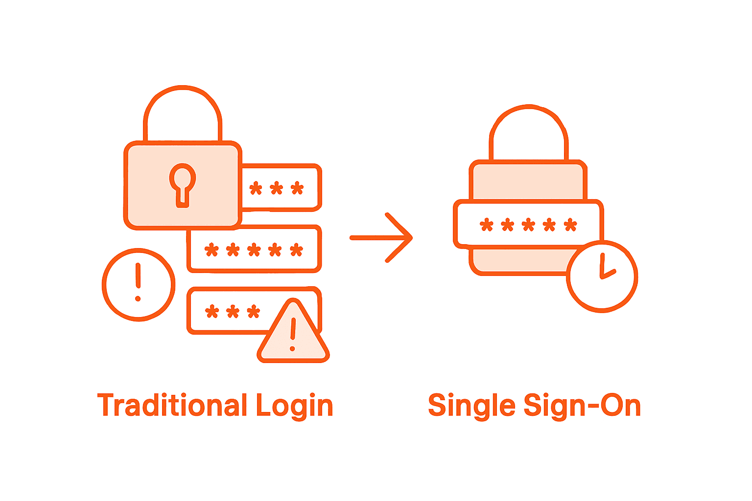 Role of SSO in Workforce Productivity: Key Impacts 2 Infographic showing SSO improves login security and speed