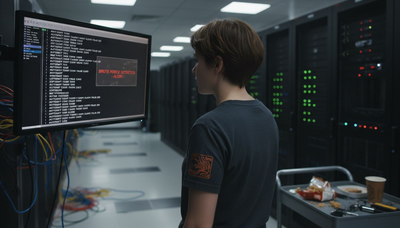 Credential Stuffing: How It Threatens Enterprise Security 1 Technician viewing automated credential attack script