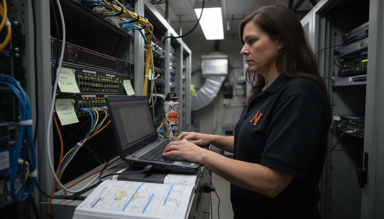 Admin setting up remote access solutions