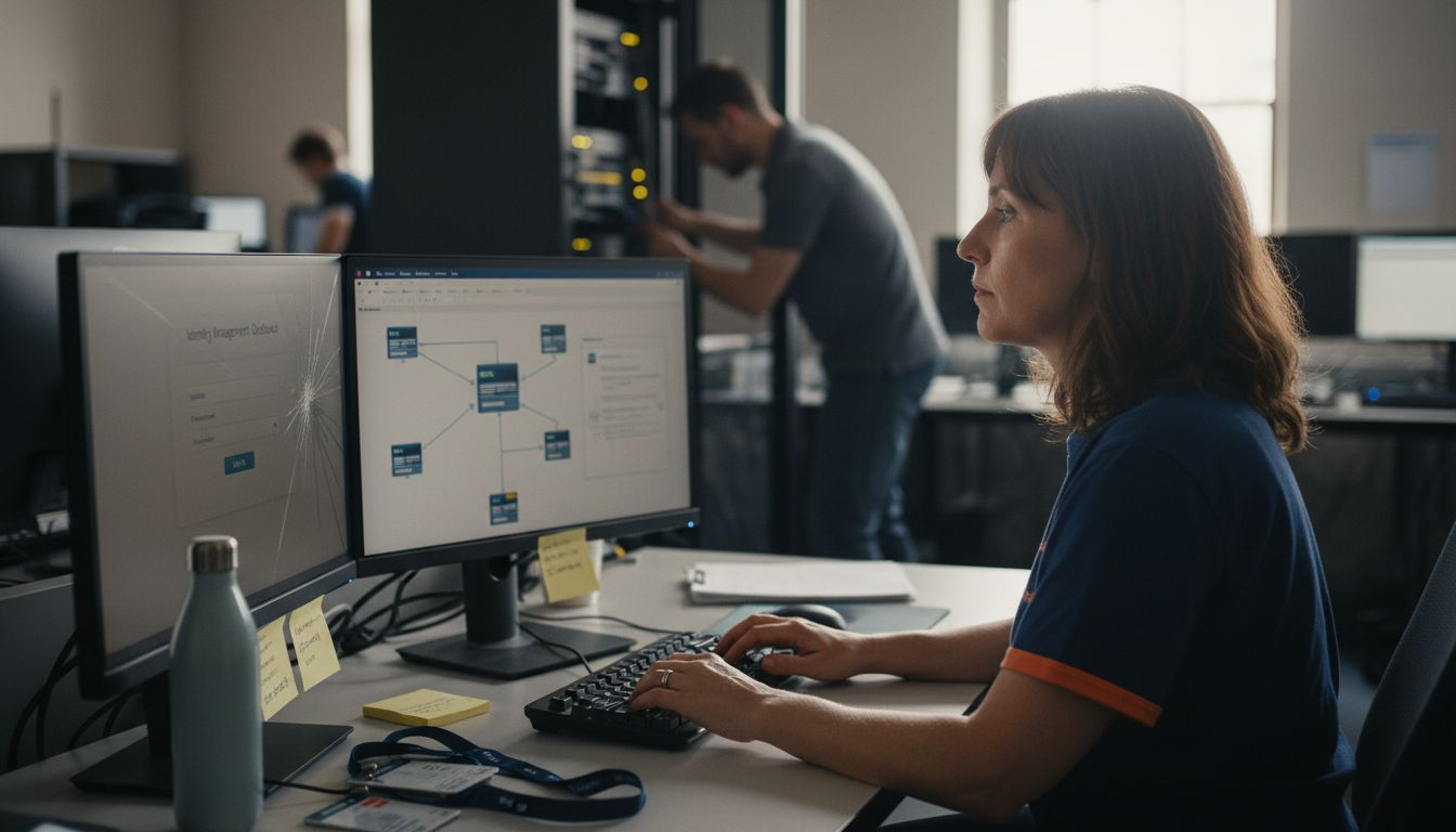 IT admin uses identity management dashboard